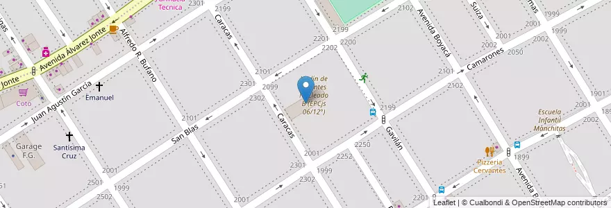 Mapa de ubicacion de Escuela Primaria Común 06 Doctor Alfredo L. Palacios, Villa General Mitre en Arjantin, Ciudad Autónoma De Buenos Aires, Buenos Aires, Comuna 11.