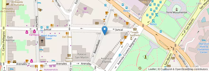 Mapa de ubicacion de Escuela Primaria Común 06 French y Beruti, Retiro en 阿根廷, Ciudad Autónoma De Buenos Aires, Comuna 1, 布宜诺斯艾利斯.
