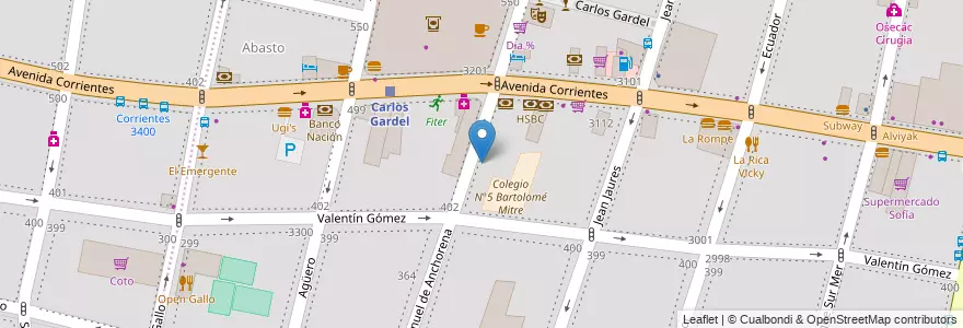 Mapa de ubicacion de Escuela Primaria Común 06 Gral. Martín Rodríguez, Balvanera en Argentinië, Ciudad Autónoma De Buenos Aires, Comuna 3, Buenos Aires.