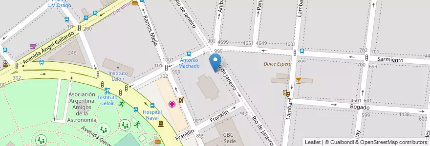 Mapa de ubicacion de Escuela Primaria Común 07 Del Centenario, Caballito en Argentina, Ciudad Autónoma De Buenos Aires, Comuna 5, Buenos Aires.