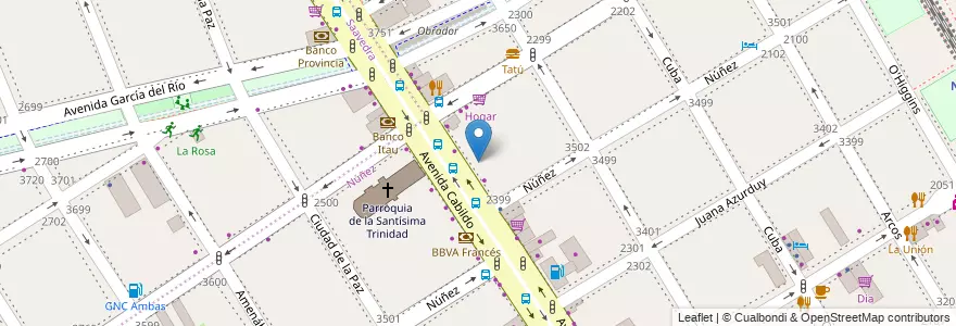 Mapa de ubicacion de Escuela Primaria Común 07 Manuel J. García, Nuñez en Argentinië, Ciudad Autónoma De Buenos Aires, Buenos Aires, Comuna 13.