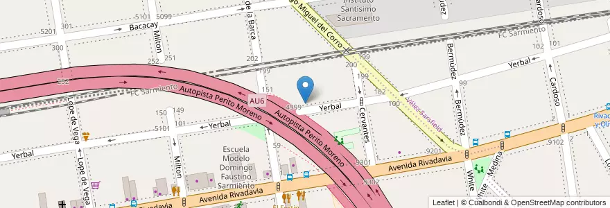 Mapa de ubicacion de Escuela Primaria Común 08 Base Aérea Vicecomodoro Marambio, Villa Luro en Argentina, Ciudad Autónoma De Buenos Aires, Buenos Aires, Comuna 10.