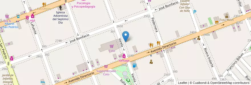 Mapa de ubicacion de Escuela Primaria Común 08 Cnel. Ing. Pedro Antonio Cerviño, Flores en Argentinië, Ciudad Autónoma De Buenos Aires, Comuna 7, Buenos Aires.