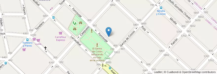 Mapa de ubicacion de Escuela Primaria Común 08 Doctor Dalmacio Velez Sarsfield, Liniers en 阿根廷, Ciudad Autónoma De Buenos Aires, Comuna 9, 布宜诺斯艾利斯.