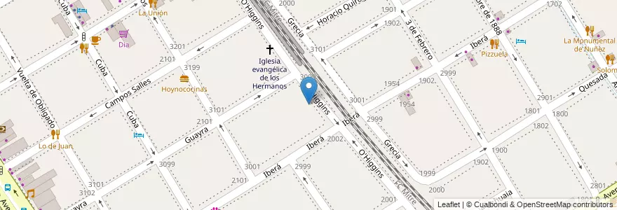 Mapa de ubicacion de Escuela Primaria Común 09 Evaristo Julio Badia, Nuñez en Arjantin, Ciudad Autónoma De Buenos Aires, Buenos Aires, Comuna 13.