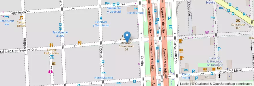 Mapa de ubicacion de Escuela Primaria Común 09 Familia de Cabezón, San Nicolas en Argentinien, Ciudad Autónoma De Buenos Aires, Comuna 1, Buenos Aires.