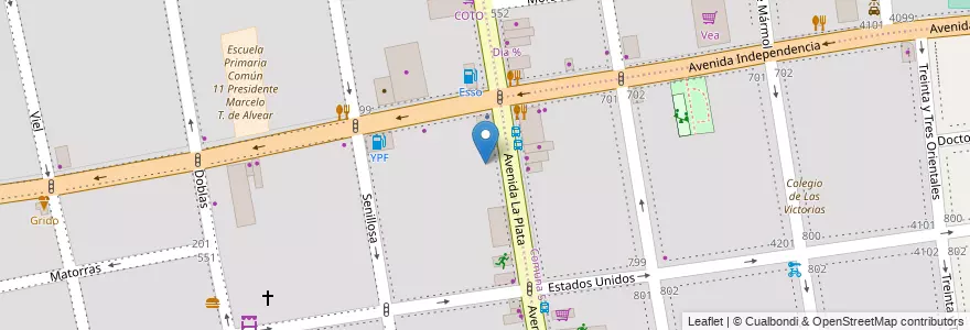 Mapa de ubicacion de Escuela Primaria Común 09 Florentino Ameghino, Caballito en 阿根廷, Ciudad Autónoma De Buenos Aires, 布宜诺斯艾利斯.