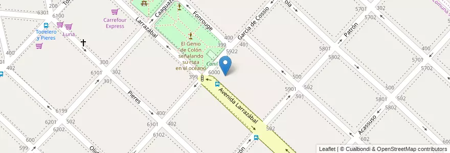 Mapa de ubicacion de Escuela Primaria Común 09 José Maria Torres, Liniers en الأرجنتين, Ciudad Autónoma De Buenos Aires, Comuna 9, Buenos Aires.
