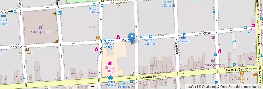 Mapa de ubicacion de Escuela Primaria Común 09 Mariano Moreno, Balvanera en آرژانتین, Ciudad Autónoma De Buenos Aires, Comuna 3, Buenos Aires.