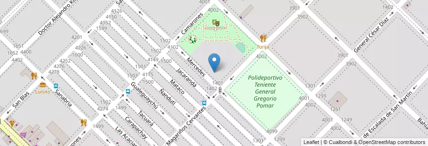 Mapa de ubicacion de Escuela Primaria Común 10 Cnel. de Marina Leonardo Rosales, Floresta en Argentinië, Ciudad Autónoma De Buenos Aires, Buenos Aires, Comuna 10.