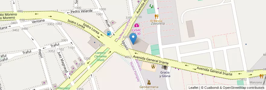 Mapa de ubicacion de Escuela Primaria Común 10 Deán Diego Estanislao de Zavaleta, Barracas en Argentine, Ciudad Autónoma De Buenos Aires, Comuna 4, Buenos Aires.