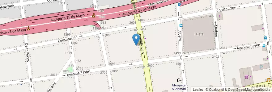 Mapa de ubicacion de Escuela Primaria Común 10 Francisco de Gurruchaga, San Cristobal en Argentinië, Ciudad Autónoma De Buenos Aires, Comuna 3, Buenos Aires.