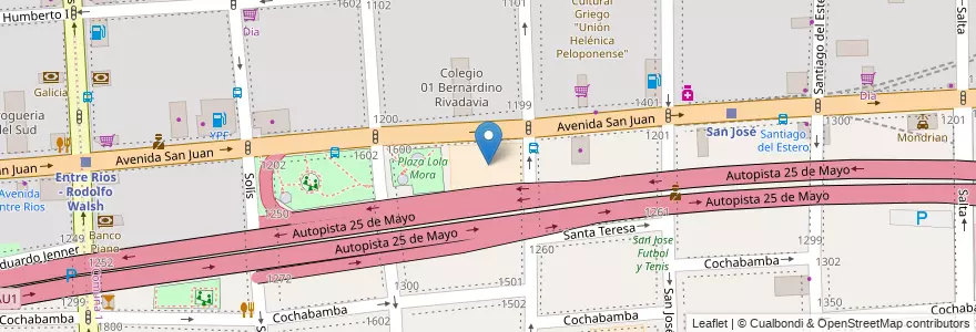 Mapa de ubicacion de Escuela Primaria Común 11 Doctor Ricardo Gutiérrez, Constitucion en Argentina, Autonomous City Of Buenos Aires, Comuna 1, Autonomous City Of Buenos Aires.