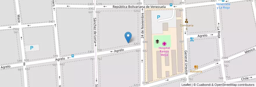 Mapa de ubicacion de Escuela Primaria Común 12 República del Paraguay, Balvanera en Argentina, Autonomous City Of Buenos Aires, Comuna 3, Autonomous City Of Buenos Aires.