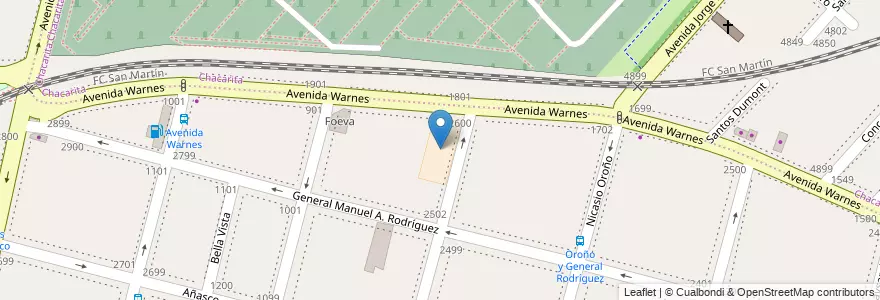 Mapa de ubicacion de Escuela Primaria Común 13 Provincia del Neuquén, La Paternal en 阿根廷, Ciudad Autónoma De Buenos Aires, 布宜诺斯艾利斯, Comuna 15.