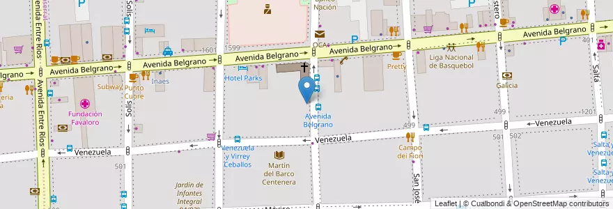 Mapa de ubicacion de Escuela Primaria Común 14 Gral. Mariano Necochea, Montserrat en Argentinien, Ciudad Autónoma De Buenos Aires, Comuna 1, Buenos Aires.