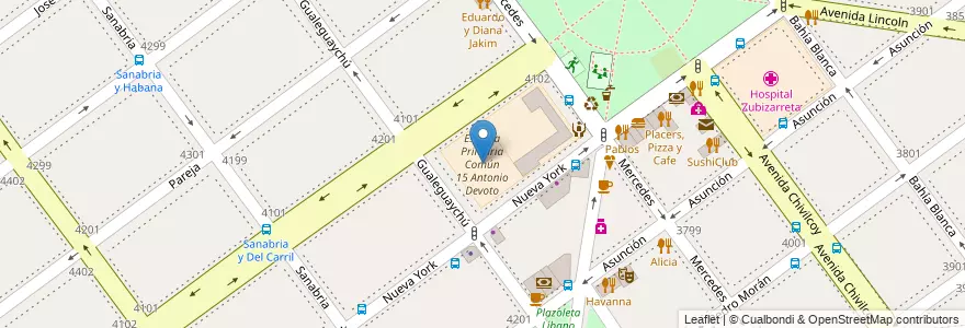 Mapa de ubicacion de Escuela Primaria Común 15 Antonio Devoto, Villa Devoto en Arjantin, Ciudad Autónoma De Buenos Aires, Buenos Aires, Comuna 11.
