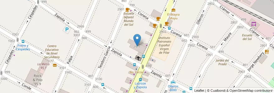 Mapa de ubicacion de Escuela Primaria Común 15 Cap. Gral. Bernardo O'Higgins, Colegiales en 아르헨티나, Ciudad Autónoma De Buenos Aires, 부에노스아이레스, Comuna 13.