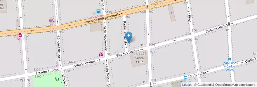 Mapa de ubicacion de Escuela Primaria Común 15 Maestro Jorge Luis Chinetti, San Cristobal en アルゼンチン, Ciudad Autónoma De Buenos Aires, Comuna 3, ブエノスアイレス.