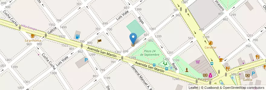 Mapa de ubicacion de Escuela Primaria Común 16 Andrés Ferreyra, Villa Crespo en Argentina, Autonomous City Of Buenos Aires, Autonomous City Of Buenos Aires, Comuna 6.