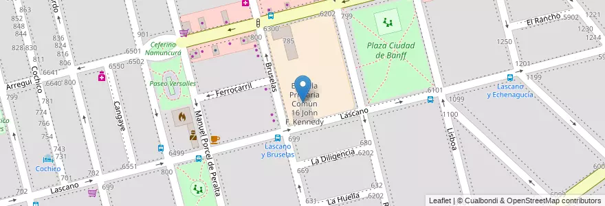 Mapa de ubicacion de Escuela Primaria Común 16 John F. Kennedy, Versalles en Argentine, Ciudad Autónoma De Buenos Aires, Buenos Aires, Comuna 10.
