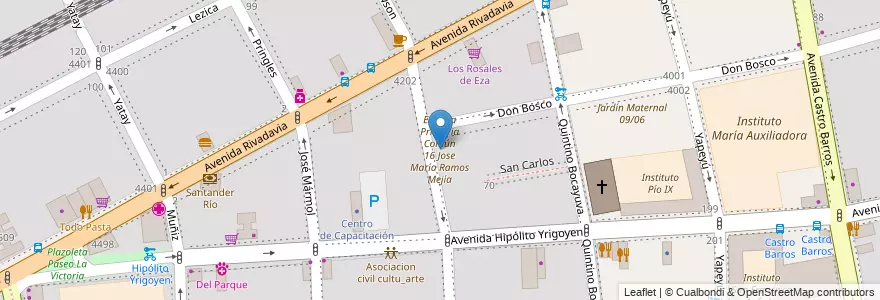 Mapa de ubicacion de Escuela Primaria Común 16 Jose María Ramos Mejía, Almagro en アルゼンチン, Ciudad Autónoma De Buenos Aires, Comuna 5, ブエノスアイレス.