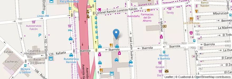 Mapa de ubicacion de Escuela Primaria Común 17 Carlos Morel, Liniers en 阿根廷, Ciudad Autónoma De Buenos Aires, 布宜诺斯艾利斯, Partido De Tres De Febrero.