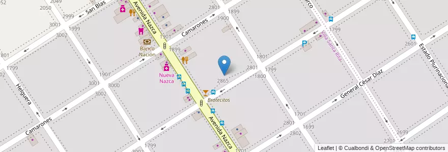 Mapa de ubicacion de Escuela Primaria Común 17 Casilda Igarzabal de Rodríguez Peña, Villa Santa Rita en الأرجنتين, Ciudad Autónoma De Buenos Aires, Buenos Aires, Comuna 11.