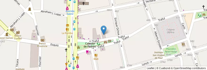 Mapa de ubicacion de Escuela Primaria Común 17 Pedro Melitón Ledesma, Nueva Pompeya en الأرجنتين, Ciudad Autónoma De Buenos Aires, Comuna 4, Buenos Aires.
