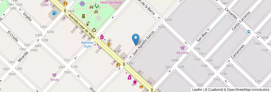 Mapa de ubicacion de Escuela Primaria Común 18 Gendarmería Nacional, Velez Sarsfield en آرژانتین, Ciudad Autónoma De Buenos Aires, Buenos Aires, Comuna 10.