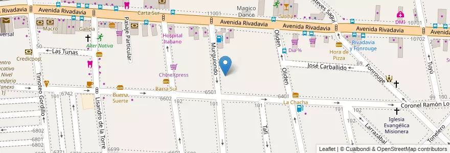 Mapa de ubicacion de Escuela Primaria Común 18 República de Corea, Liniers en Argentinië, Ciudad Autónoma De Buenos Aires, Comuna 9, Buenos Aires.