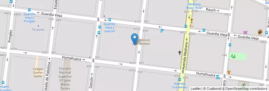 Mapa de ubicacion de Escuela Primaria Común 19 Florencio Balcarce, Almagro en Arjantin, Ciudad Autónoma De Buenos Aires, Comuna 5, Buenos Aires.