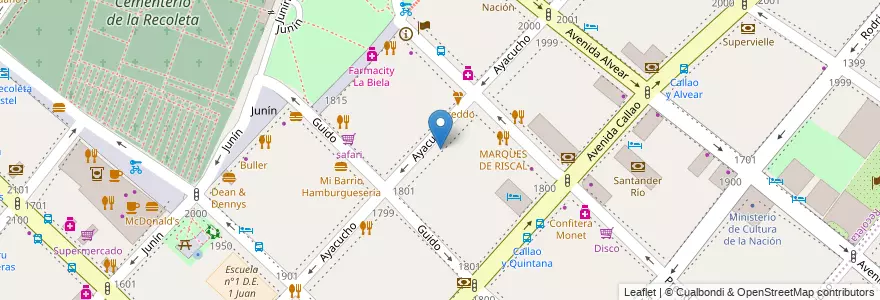 Mapa de ubicacion de Escuela Primaria Común 21 Angel Gallardo, Recoleta en Argentinien, Ciudad Autónoma De Buenos Aires, Comuna 2, Buenos Aires.