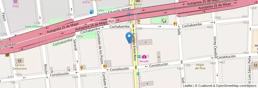 Mapa de ubicacion de Escuela Primaria Común 21 Carlos Pellegrini, San Cristobal en Argentina, Autonomous City Of Buenos Aires, Comuna 3, Autonomous City Of Buenos Aires.