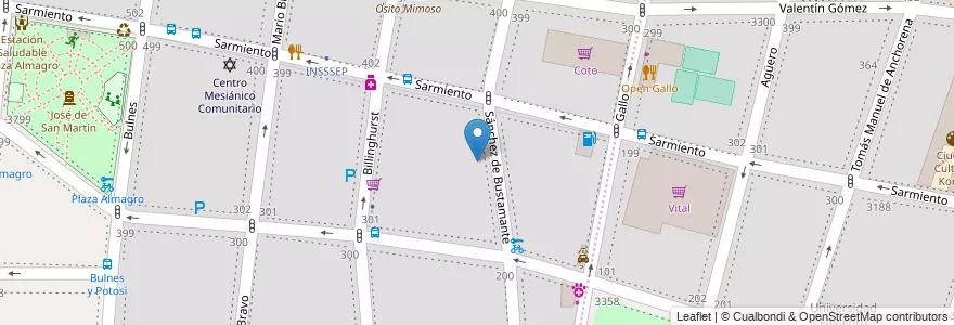 Mapa de ubicacion de Escuela Primaria Común 22 Carlos Javier Benielli, Almagro en Argentina, Ciudad Autónoma De Buenos Aires, Comuna 5, Buenos Aires.
