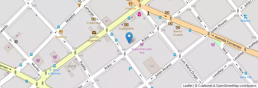 Mapa de ubicacion de Escuela Primaria Común 22 Doctor Rómulo S. Naón, Villa Crespo en 阿根廷, Ciudad Autónoma De Buenos Aires, 布宜诺斯艾利斯.