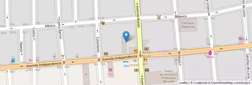 Mapa de ubicacion de Escuela Primaria Común 22 Martina Silva de Gurruchaga, Almagro en 아르헨티나, Ciudad Autónoma De Buenos Aires, Comuna 5, 부에노스아이레스.