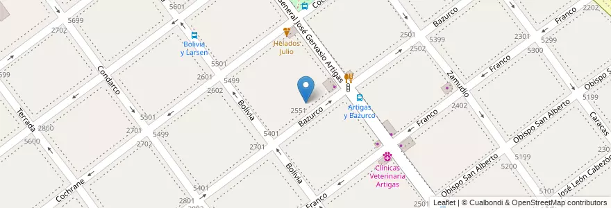 Mapa de ubicacion de Escuela Primaria Común 22 República de Nicaragua, Villa Pueyrredon en Argentinië, Ciudad Autónoma De Buenos Aires, Comuna 12, Buenos Aires.
