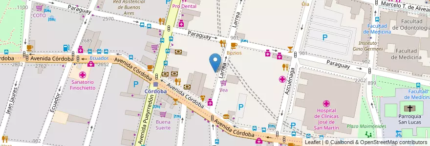 Mapa de ubicacion de Escuela Primaria Común 23 Bernardino Rivadavia, Recoleta en Argentinië, Ciudad Autónoma De Buenos Aires, Comuna 2, Buenos Aires.