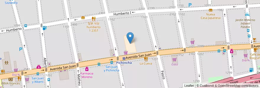 Mapa de ubicacion de Escuela Primaria Común 25 Gervasio Posadas, San Cristobal en アルゼンチン, Ciudad Autónoma De Buenos Aires, Comuna 3, ブエノスアイレス.