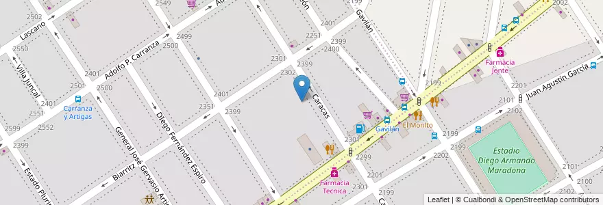 Mapa de ubicacion de Escuela Primaria Común 26 Delfina de Vedia de Mitre, Villa del Parque en Argentine, Ciudad Autónoma De Buenos Aires, Buenos Aires, Comuna 11.