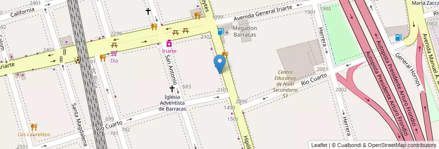 Mapa de ubicacion de Escuela Primaria Común 27 Manuel de Sarratea, Barracas en الأرجنتين, Ciudad Autónoma De Buenos Aires, Partido De Avellaneda, Comuna 4, Buenos Aires.
