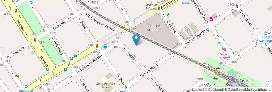 Mapa de ubicacion de Escuela Primaria Común n° 15 DE 15 - Manuel Antonio Acevedo, Coghlan en آرژانتین, Ciudad Autónoma De Buenos Aires, Comuna 12, Buenos Aires.