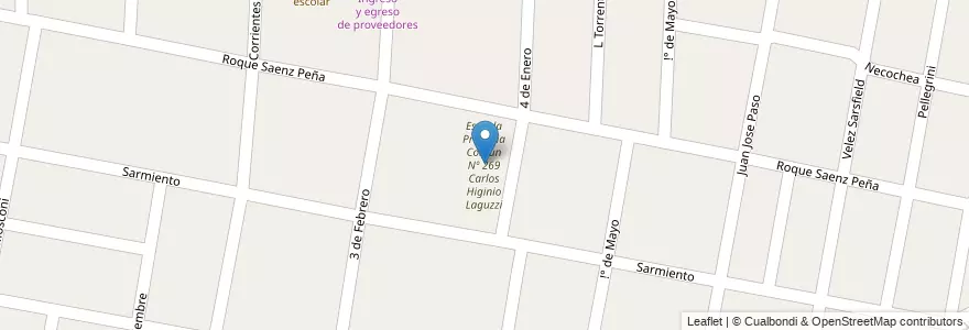Mapa de ubicacion de Escuela Primaria Comun Nº 269 Carlos Higinio Laguzzi en Arjantin, Santa Fe, Departamento La Capital, Santo Tomé.