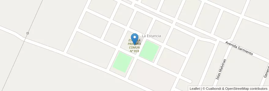 Mapa de ubicacion de ESCUELA PRIMARIA COMUN Nº 959 en Аргентина, Корриентес, Departamento Lavalle, Municipio De Santa Lucía.