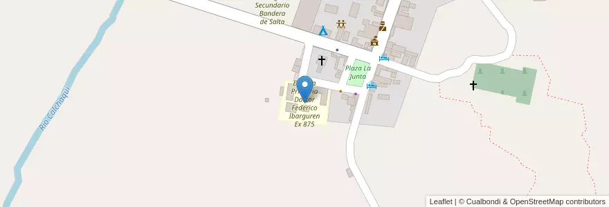 Mapa de ubicacion de Escuela Primaria Doctor Federico Ibarguren Ex 875 en Arjantin, Salta, Molinos, Municipio De Seclantás.