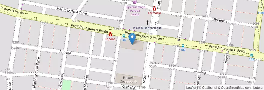 Mapa de ubicacion de Escuela Primaria El Libertador en Argentina, Corrientes, Departamento Capital, Corrientes, Corrientes.