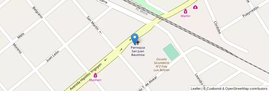 Mapa de ubicacion de Escuela Primaria Lib.Gral.San Martín Nº 6 en 아르헨티나, 부에노스아이레스주, Partido De Escobar, Matheu.