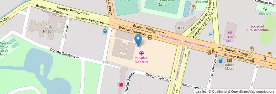 Mapa de ubicacion de Escuela Primaria Modalidad Domiciliaria y Hospitalaria N° 1392 en الأرجنتين, سانتا في, إدارة العاصمة, سانتا في العاصمة, سانتا في.