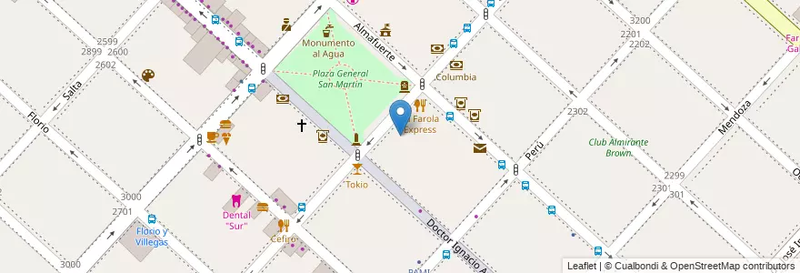 Mapa de ubicacion de Escuela Primaria N° 1 Mariano Moreno en 아르헨티나, 부에노스아이레스주, Partido De La Matanza, San Justo.